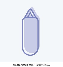 Icon Punching Bag. related to Combat Sport symbol. two tone style. simple design editable. simple illustration.boxing