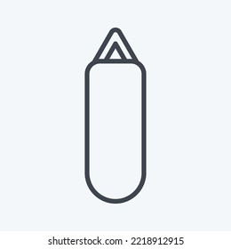 Icon Punching Bag. related to Combat Sport symbol. line style. simple design editable. simple illustration.boxing
