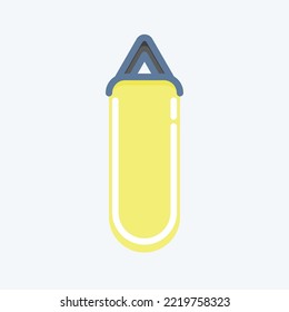 Icon Punching Bag. related to Combat Sport symbol. doodle style. simple design editable. simple illustration.boxing