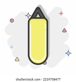 Icon Punching Bag. related to Combat Sport symbol. Comic Style. simple design editable. simple illustration.boxing