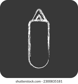 Icon Punching Bag. related to Combat Sport symbol. chalk Style. simple design editable. simple illustration.boxing