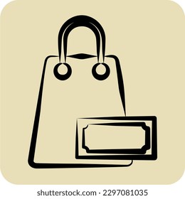 Icon Purchase. related to Black Friday symbol. glyph style. shopping. simple illustration