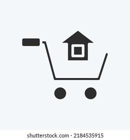 Icon Purchase. suitable for education symbol. glyph style. simple design editable. design template vector. simple illustration