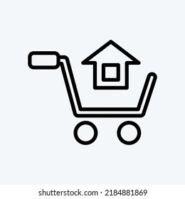 Icon Purchase. suitable for education symbol. line style. simple design editable. design template vector. simple illustration