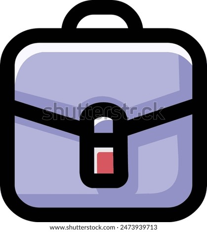 Icon of a purple suitcase or briefcase