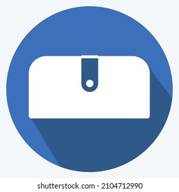 Icon Purse - Long Shadow Style - simple illustration, good for prints , announcements, etc