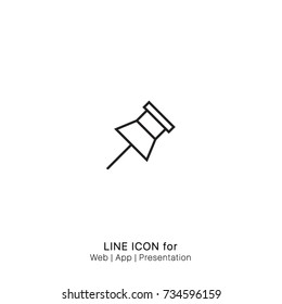 Icon Push Pin graphic design single icon vector