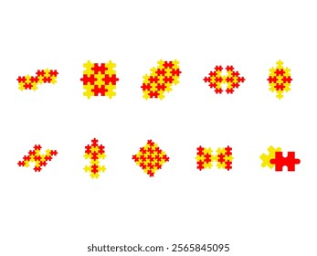 Icon Puzzle Design Element Set