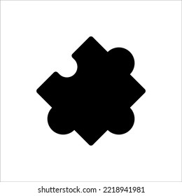 Icon Puzzle Glyph, Flat Icon Logo Illustration Vector Isolated. Suitable for Web Design, Logo, App. 