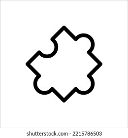 Icon Puzzle, Outline, Flat Icon Logo Illustration Vector Isolated. Suitable for Web Design, Logo, App.