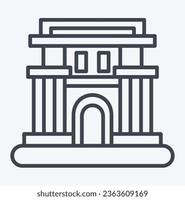 Icon Pyongyang. related to Capital symbol. line style. simple design editable. simple illustration