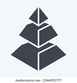 Icon Pyramid Chart. related to 3D Visualization symbol. glyph style. simple design editable. simple illustration
