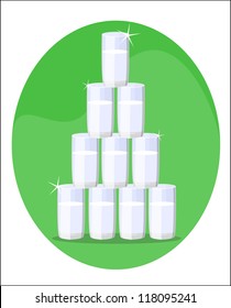 Icon pyramid from glasses