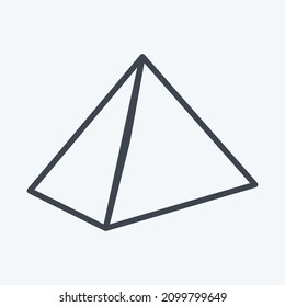 Icon Pyramid - Line Style - Simple illustration,Design Icon vector, Good for prints, posters, advertisements, announcements, info graphics, etc.