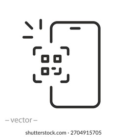 Icono de código Qr en la pantalla del teléfono