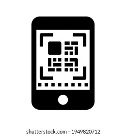 Icono Código Qr con estilo Glifo