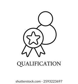Icon a qualification, isolated against a clean background.