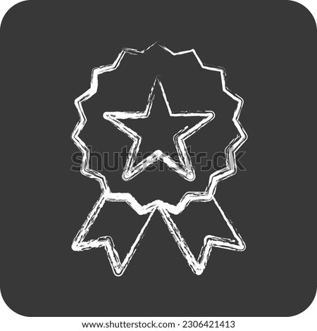 Icon Quality. suitable for Branding symbol. chalk Style. simple design editable. design template vector