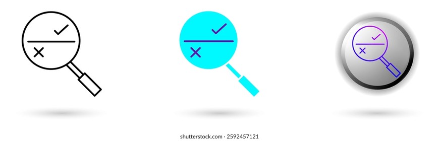 icon of Quantum Error Correction and technological innovation. Various styles such as outline, solid, and glossy effects, ideal for AI startups, science research, and quantum computing development.