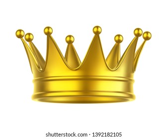 Icon of queen or king, princess or prince, monarch or duke, marquis or pope, emperor crown. Golden headdress for medieval monarch. Gold headgear for coronation. Game and heraldry sign