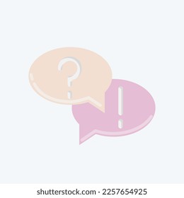 Icon Question and Answer. related to Education symbol. flat style. simple design editable. simple illustration