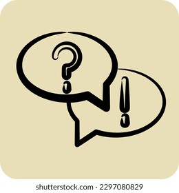 Icon Question and Answer. related to Education symbol. glyph style. simple design editable. simple illustration