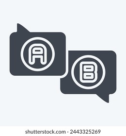Icon Question And Answer. related to Learning symbol. glyph style. simple design illustration