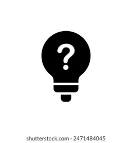 Icon question mark light with black and white vector