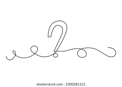 icon with question mark line. Contour symbol. Vector illustration.