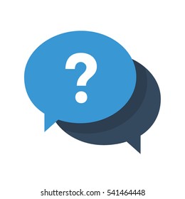 Icon With A Question Mark In A Speech Bubble Symbolizing Having An Enquiry