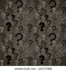 Icon of question, pattern of question mark silhouette,  vector illustration