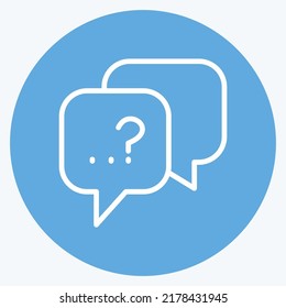 Icon Question Suitable Feedback Symbol Blue Stock Vector (royalty Free 