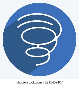 Icon Quick Dry. suitable for sportswear symbol. long shadow style. simple design editable. design template vector. simple illustration