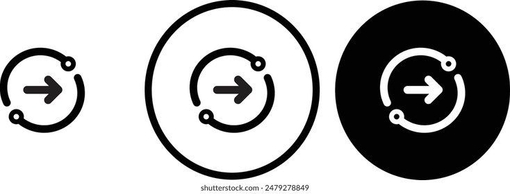 icon Quick Share black outline for web site design 
and mobile dark mode apps 
Vector illustration on a white background