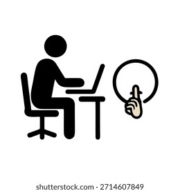 Icon for quiet quitting of act your wore