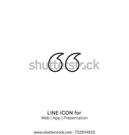 Icon quote left graphic design single icon vector