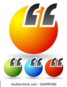 Icon: Quotes, quote marks, quotemarks, quotation marks, speech marks