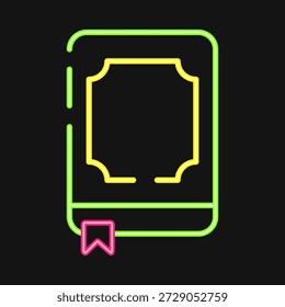 Icon quran. Ramadan kareem elements. Icon in neon style.