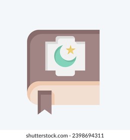 Icon Quran. related to Ramadan symbol. flat style. simple design editable. simple illustration