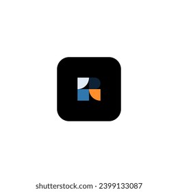 icon r modern, simple, abstract