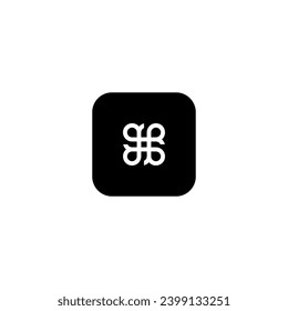 icono r moderno, simple, abstracto