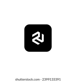 icono r moderno, simple, abstracto