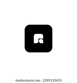 icono r moderno, simple, abstracto