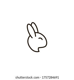 El icono del conejo. vector de ilustración de contorno. Pictograma para página web, aplicación móvil, promoción. elemento de diseño de interfaz gráfica de usuario (GUI) de UI UX. Trazo editable. Vector.