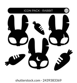 Icon rabbit pack can use for logo, sticker or anything else! 