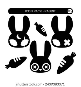 Icon rabbit pack can use for logo, sticker or anything else! 