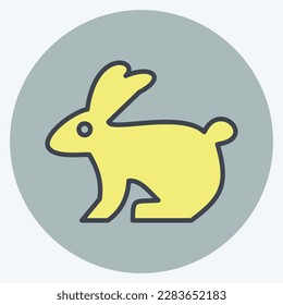 Icon Rabbit. related to Domestic Animals symbol. simple design editable. simple illustration