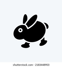 Icon Rabbit. suitable for Meat. glyph style. simple design editable. design template vector. simple illustration