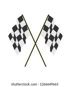  icon of race flag vector illustration