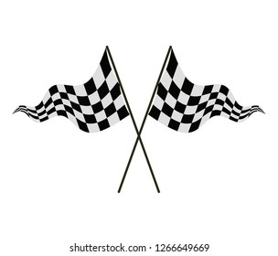  icon of race flag vector illustration